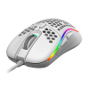 עכבר גיימינג עם תאורה של RAMPAGE מדגם GENTLE בצבע לבן